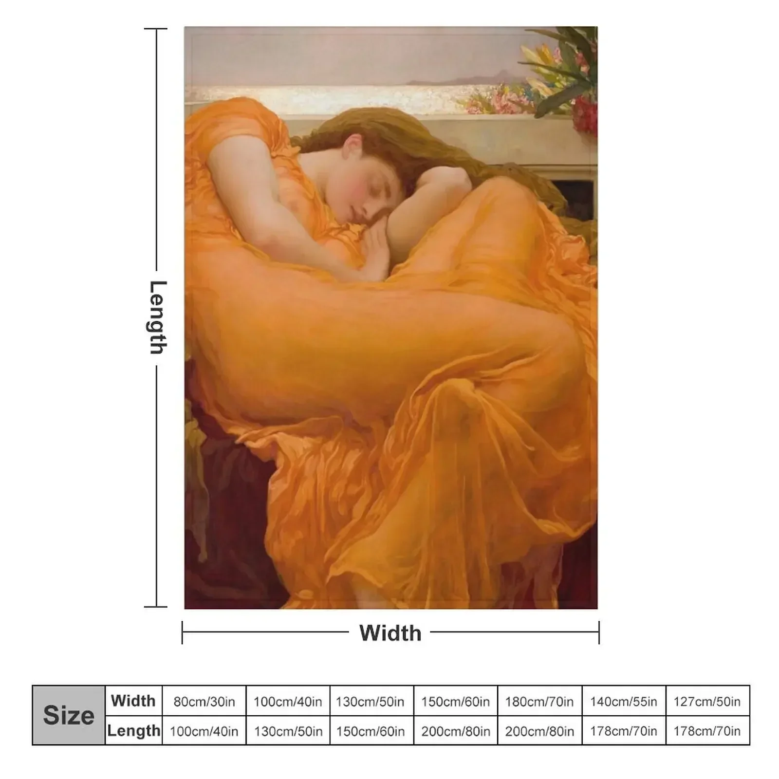 Flaming June by Frederic Leighton Throw Blanket manga Giant Sofa Bed Fashionable Blankets