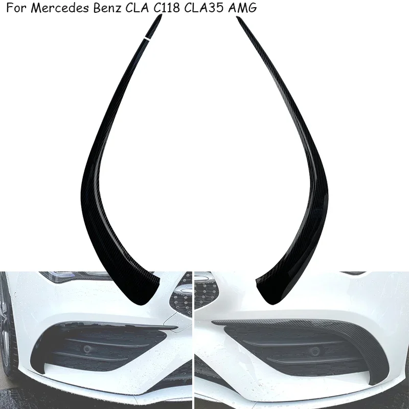 

For Mercedes Benz CLA Class C118 CLA180 CLA200 220 250 260 2020~2022 Car Front Bumper Spoiler Side Air Vent Trim Cover Stickers
