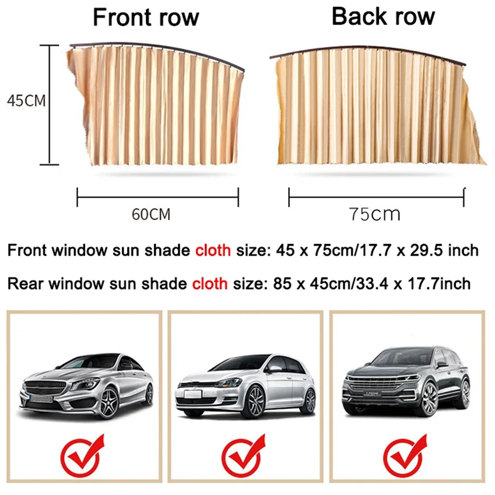 Magnetic Car Sunshade Window Curtains Auto Window Sun Shade Privacy Sun UV Protection Window Shield Car Interior Accessories view 6