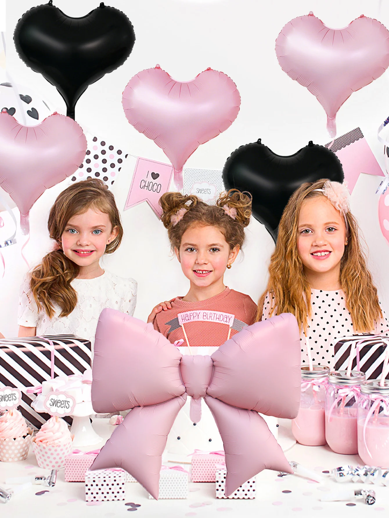 مجموعة بالونات تزيين على شكل قلب كبيرة مكونة من 6 قطع، مناسبة لتزيين حفلات أعياد الميلاد وحفلات الزفاف والخطوبة وحفلات الزفاف #3