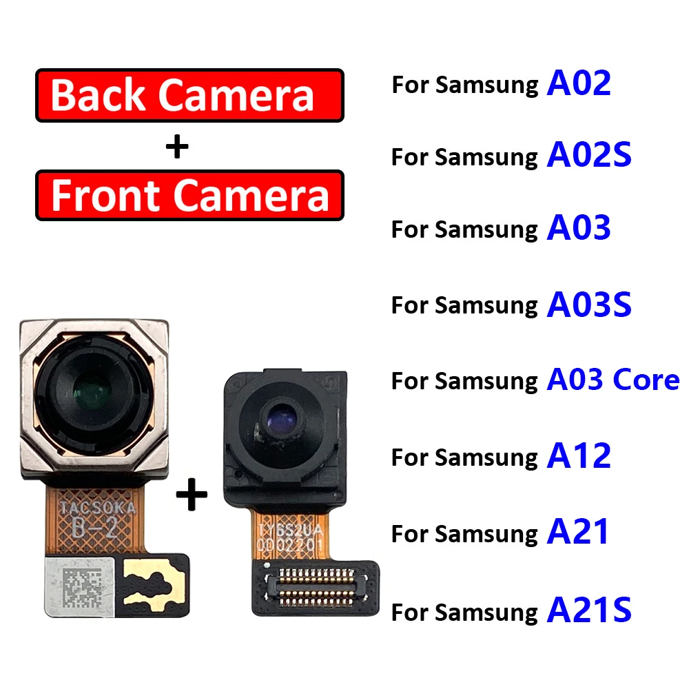 

10 Pcs For Samsung A02 A02S A03 Core A03S A12 A21 A21S Front Facing Small Selfie Camera Big Back Camera Module Flex