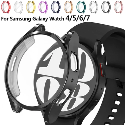 Funda de reloj para Samsung Galaxy Watch 6, Protector de pantalla de 40mm y 44mm, cubierta protectora integral de TPU suave para Classic 6 47mm 43mm