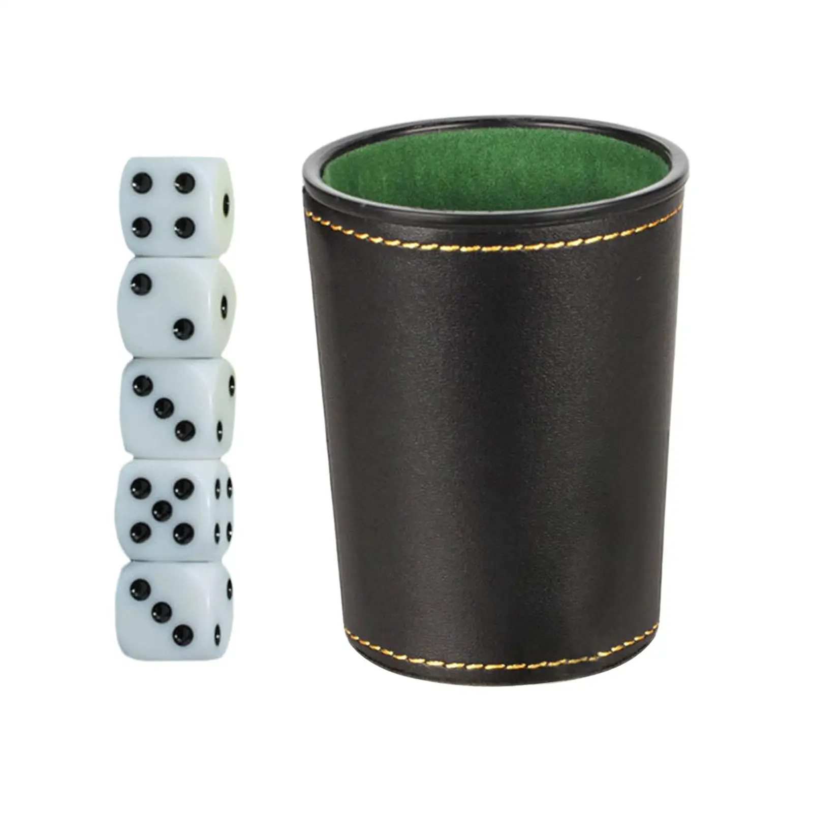 Professional Cup Set, with 5 Shaking PU Leather for Travel Adults