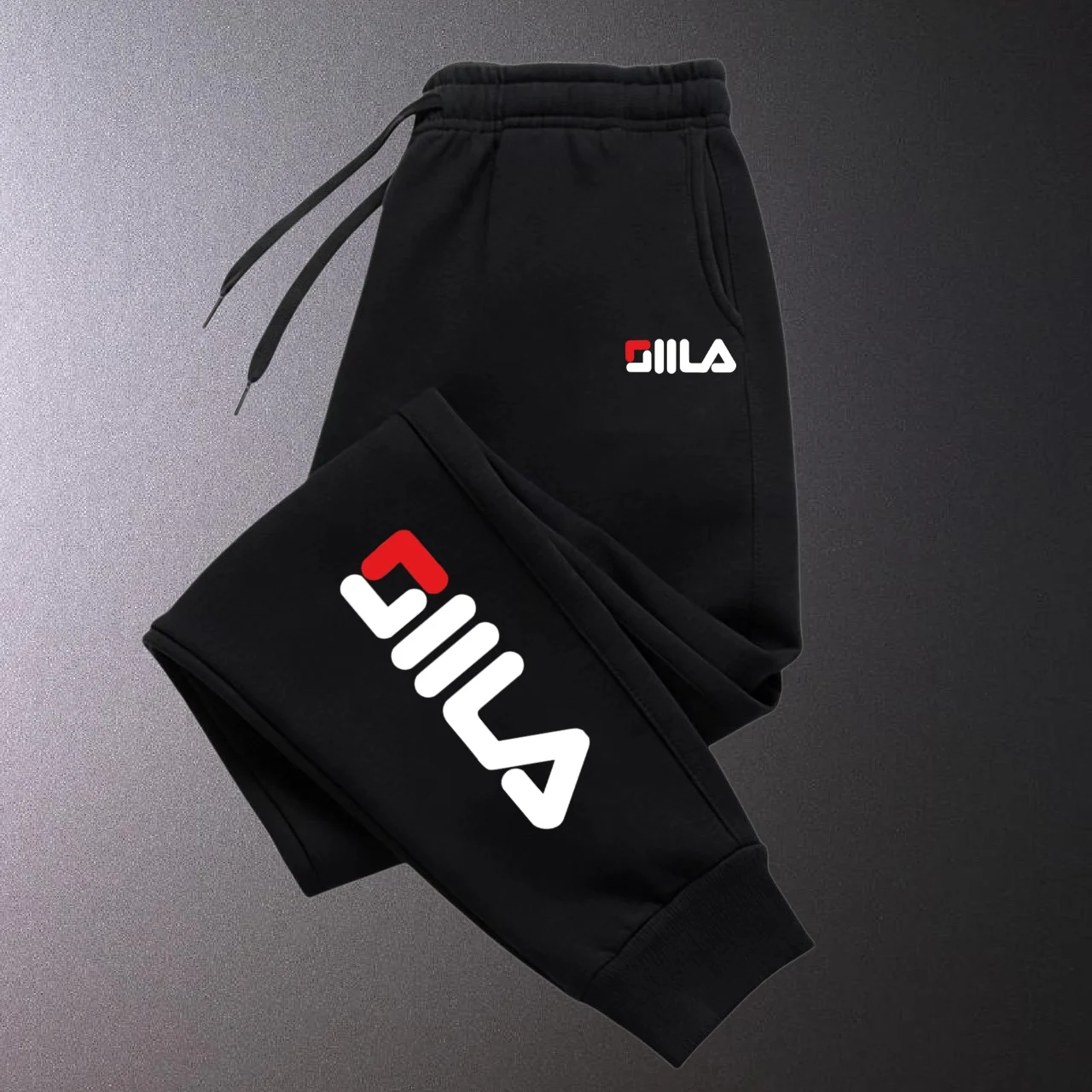 2026 Hot Sale Autumn Winter Men's Joggers Drawstring Casual Pants Fleece Sweatpants Workout Running Gym Fitness Sports Trousers