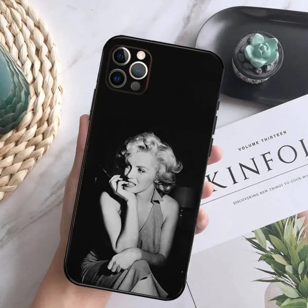 Чехол для телефона Sexy Girl M-Marilyn M-Monroe iPhone 16 15 14 13 12 Mini 11 Pro XR X XS MAX 7 8 Plus силиконовый чехол мягкий Фото №6