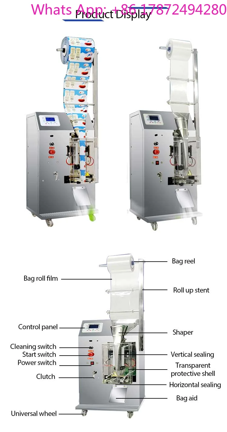 Small Automatic Self Suction Milk Oil Soap Ice Lolly Stick Sachet Filling Bag Seal Pouch Liquid Water Packing Machine