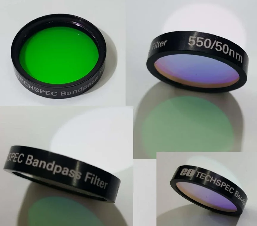Imported high-end bandpass filter 550nm center wavelength/50nm bandwidth/1 inch diameter