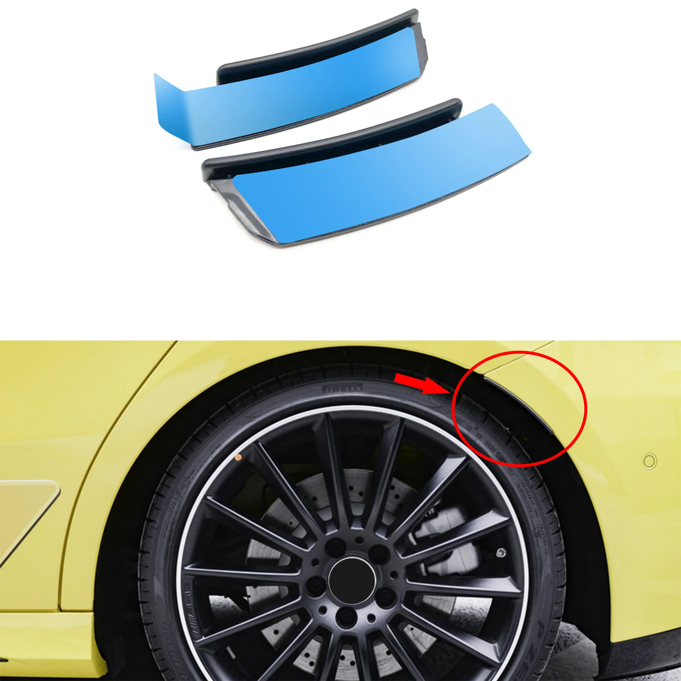 For Mercedes Benz W177 AMG A180 A200 A250 A35 2019 2020 2021 2022+ Rear Car Wheel Fender Flare Extension Stone Chip Protector