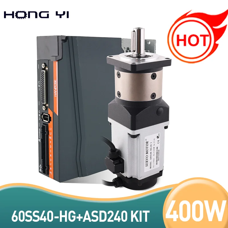 

AC200-240V 2.5A 1.3N.m 60SS40-HG10-1 серводвигатель переменного тока Высокоточный планетарный редуктор швейная машина коробка передач Серводвигатель 400 Вт