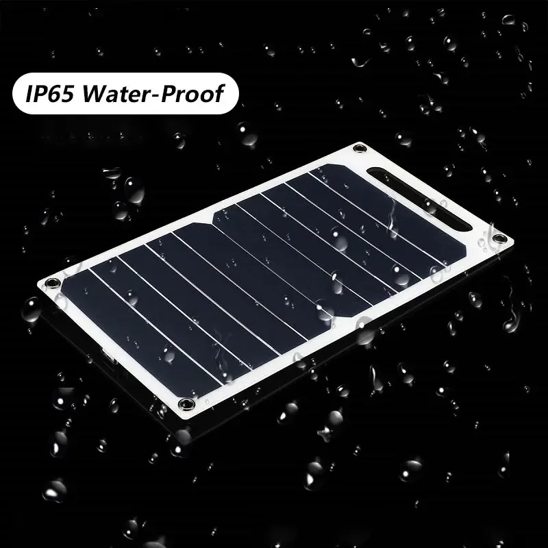 Solar Panel 30W With USB Waterproof Outdoor Hiking And Camping Portable Battery Mobile Phone Charging Bank     6.8V