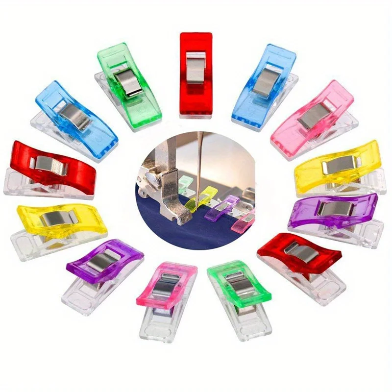10/20/50PCS Sewing Clip Plastic DIY Crafts Clothing Crocheting Knitting Scrapbooking Multi-purpose Safety Binding Clips Paper