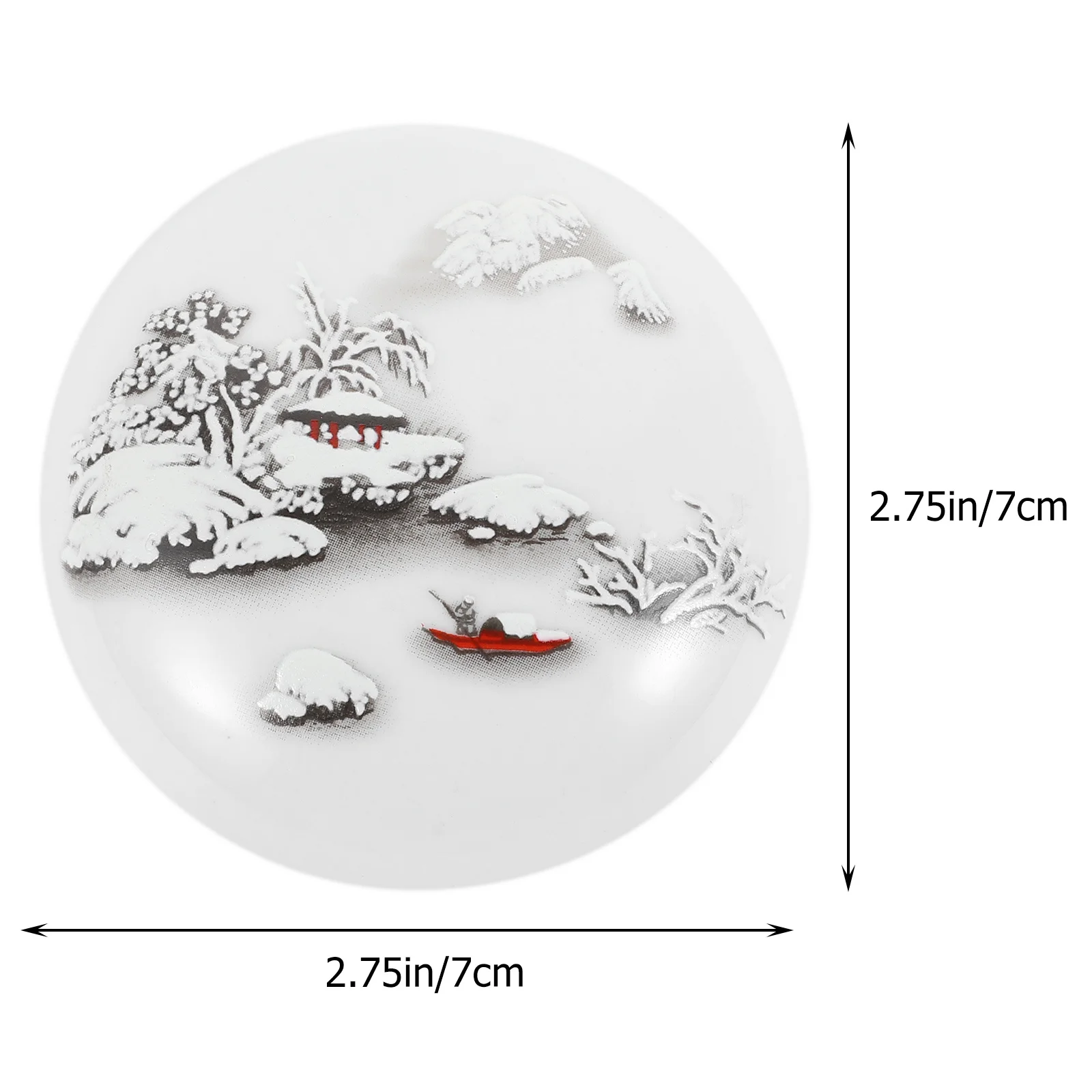 1pc Premium Ink Pad Multi-Purpose Chinese Calligraphy Supply Red Inkpad With Ceramic Box For Diy Painting Craft Scrapbook