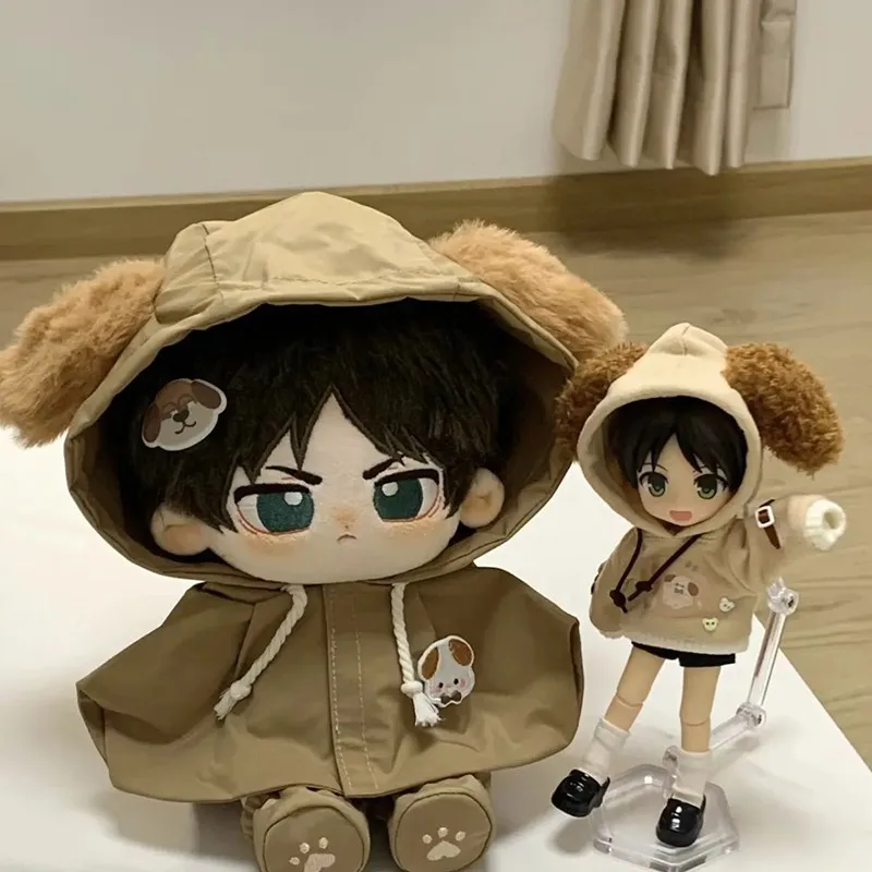 Eren Yeager Cute 20cm Stuffed Plush Doll COS Anime Attack On Titan Cotton Doll For Children Adults Cartoon Collectible Doll Toys