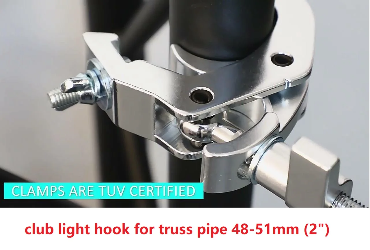 

Профессиональный DJ-зажим для ферм, C-образный зажим-крюк из алюминия, крепление для труб 2 дюйма, аксессуар для надежной фиксации освещения и оборудования