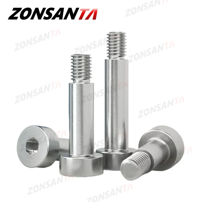 Hexagon Socket Cap Head Roller Shoulder Screws Bearing Bolt 304 Stainless Steel Plug Stuff Screw M2 M2.5 M3 M4 M5 M6 M8 M10 M12