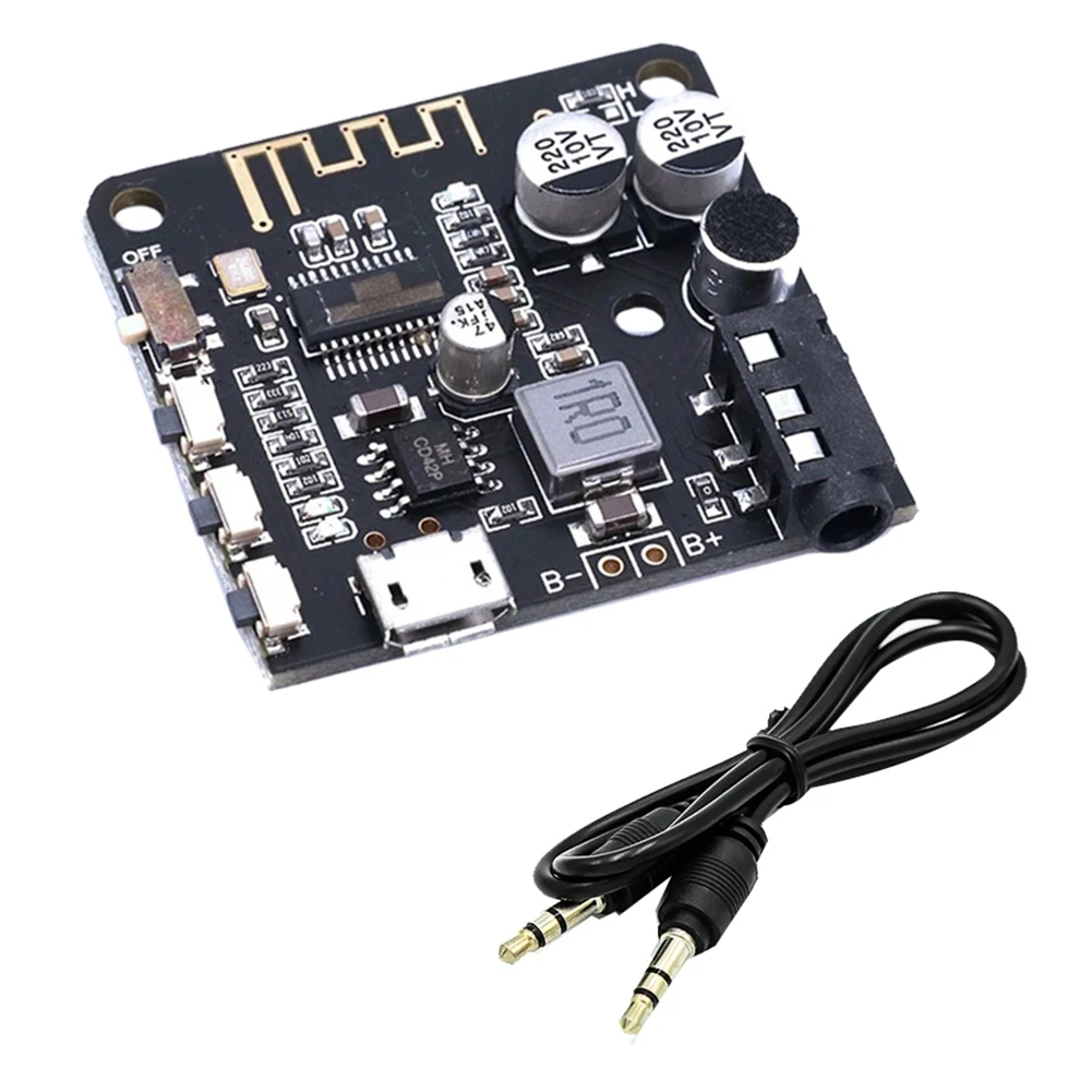 B16C-BT5.0 Audio Pro Receiver With AUX Audio Cable MP3 Bluetooth Decoder Lossless Car Speaker Audio Amplifier Board Module