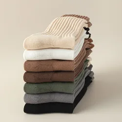 Men's Color-matching Hosiery Fall/Winter Sports Towel Bottom Lengthened and Thickened Warm Shock-proof Windproof Stockings