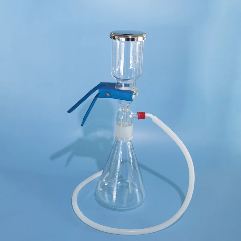 Vacuum Filtration Apparatus Glass Sand Core Liquid Solvent Filter Unit Device With Filter Cup & Receive Bottle 1000 ML e