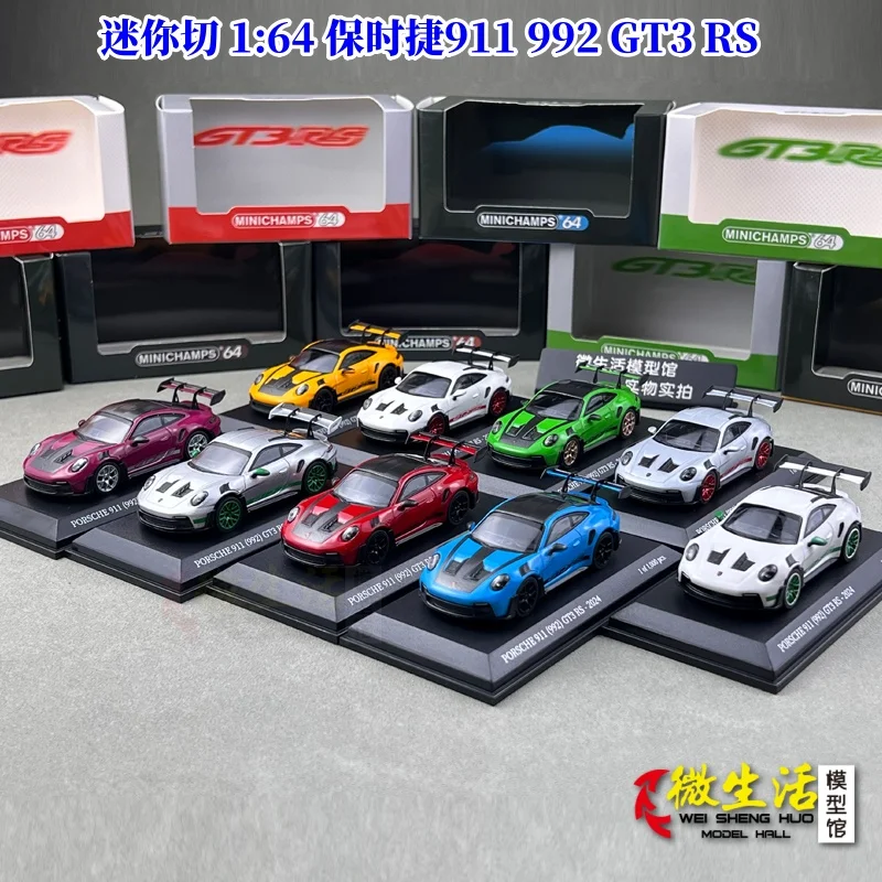 متوفر: 1:64 911 992 GT3 RS نموذج سيارة مصنوع من خليط معدني محاكاة الضغط، لعبة هدية مهرجان الأولاد، زخرفة قابلة للجمع للبالغين.