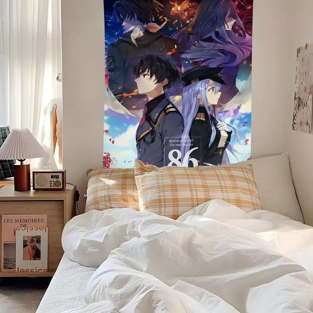 Anime 86 Eighty Six Tapestry Background Art Decor For Bedroom Living Room Bar Garden Outdoor  Wall Decor