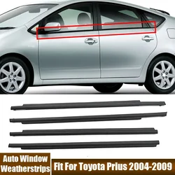 4Pcs/Set Car Door Windows Glass Weatherstrips Waterproof Rubber Auto Seals Strip Fit For Toyota Prius 2004-2009 Car Accessories