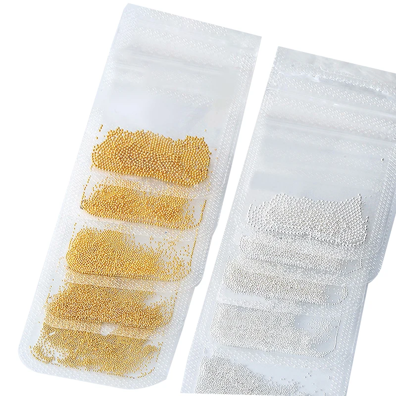 1 حقيبة 0.5-3.0 مللي متر مسمار الفن الكافيار حبة حجر الراين ل مايكرو الصلب الكرة ثلاثية الأبعاد زينة UV جل الاكريليك نصائح