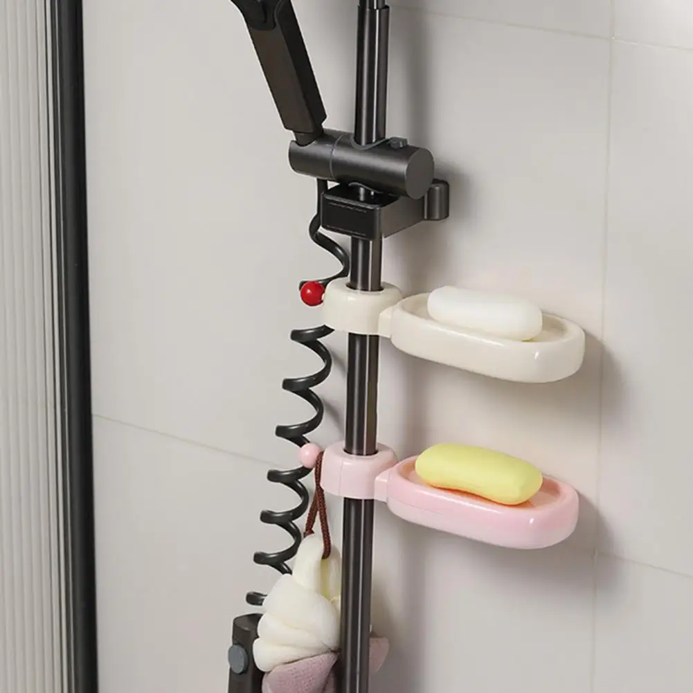 Soporte de jabón con diseño montado en la pared, jabonera de doble capa con orificios de drenaje, ventosa para ducha, baño, cocina, fregadero para Bar