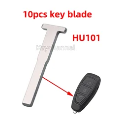 Keychannel-llave inteligente de coche HU101 en blanco, hoja de llave de emergencia, llave de Metal sin llave para Ford Focus c-max Kuga Ecosport Escape s-max, 10 Uds.