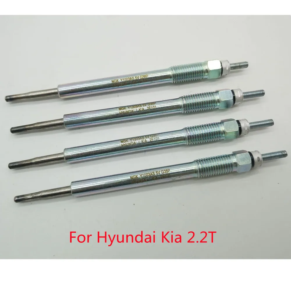 367102F101 367102F100 4pc/Turbo diesel glow plug set for Hyundai Santa Fe CM G4KH 2.2T Tucson For Kia Sorento Sportage