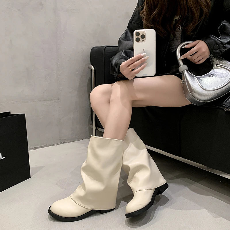 Elegante Winterstiefel mit Rundzehe, Rutschfest, Modisch, Bestseller, Neue Komfortable Casual Damen Halbstiefel – Detail 7