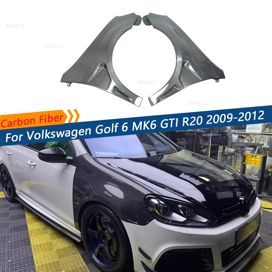 Carbon Fiber Front Fender For Volkswagen VW VII Golf 6 MK6 GTI R20 2009-2012 Car Front Bumper Side Air Vent Fender Auto Bodykit