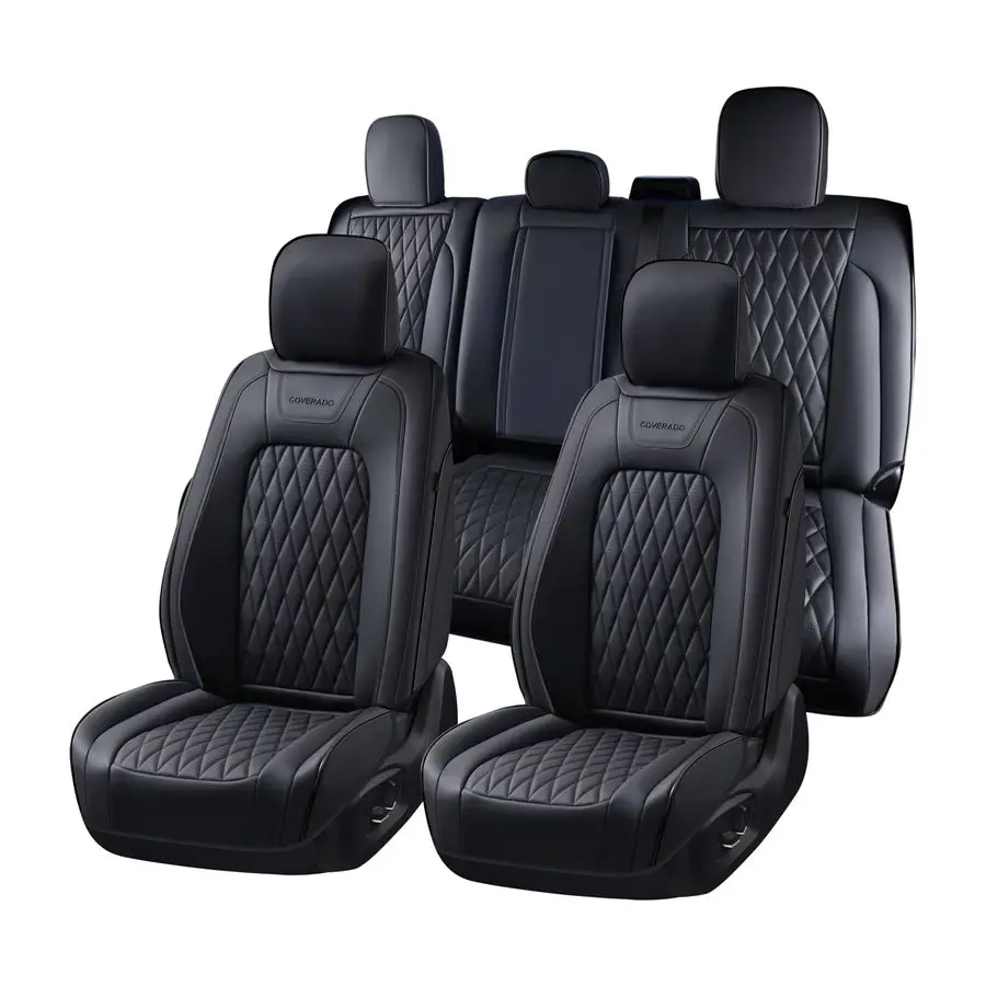 

Leather Seat Covers Full Set Fit for Ford F150 F250 F350 F450, Waterproof Ford F150 Truck Seat Covers Fit for 20152025 F150 and