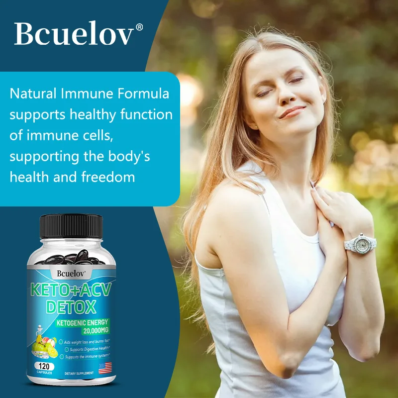 كيتو + كبسولات خل التفاح لإزالة السموم وحرق الدهون وإدارة الوزن وصحة الجهاز الهضمي، 120 كبسولة #3