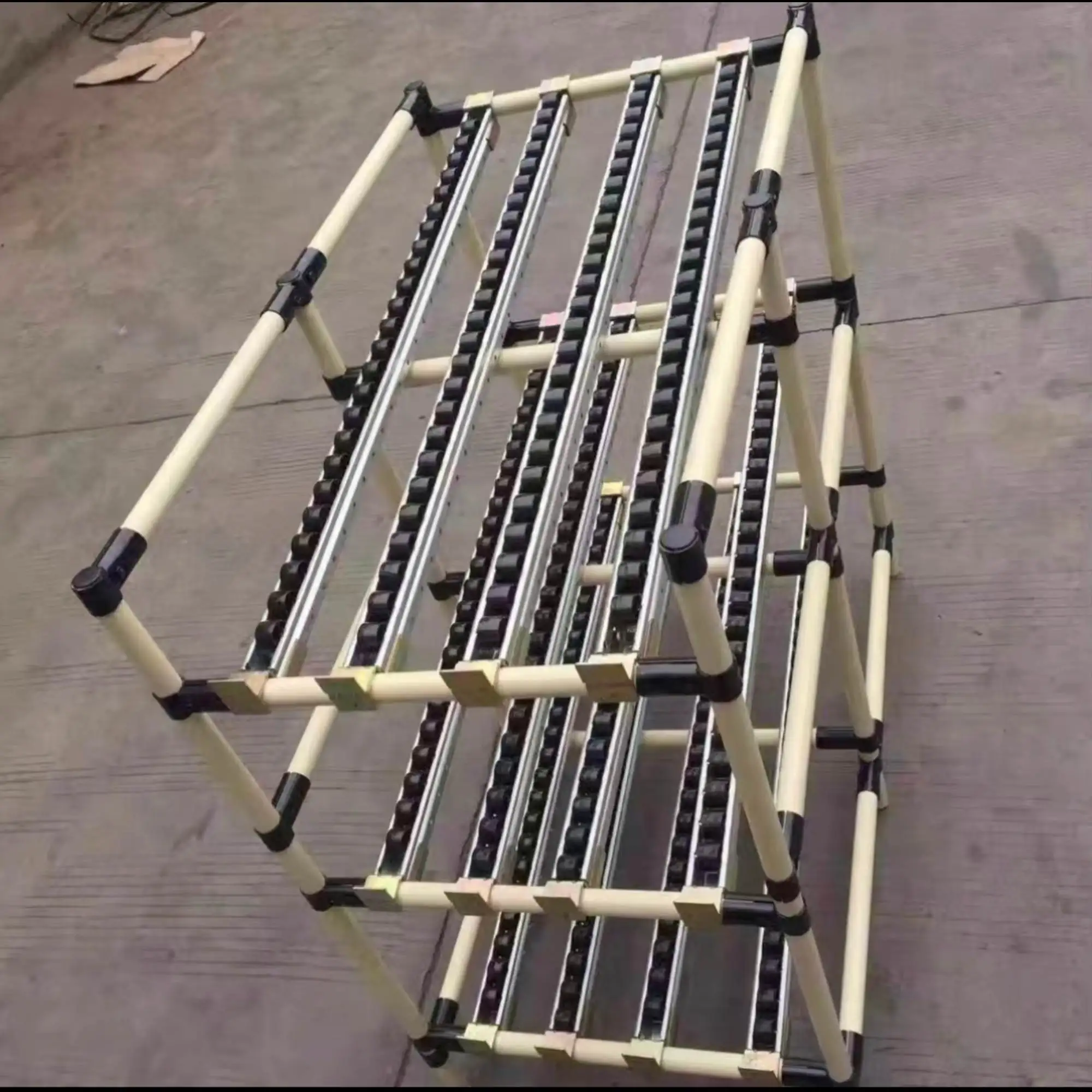 

fo- Industrial Collapsible Adjustable Gravity Roller Shelves Steel Flow Rack Shelving System High-Strength%