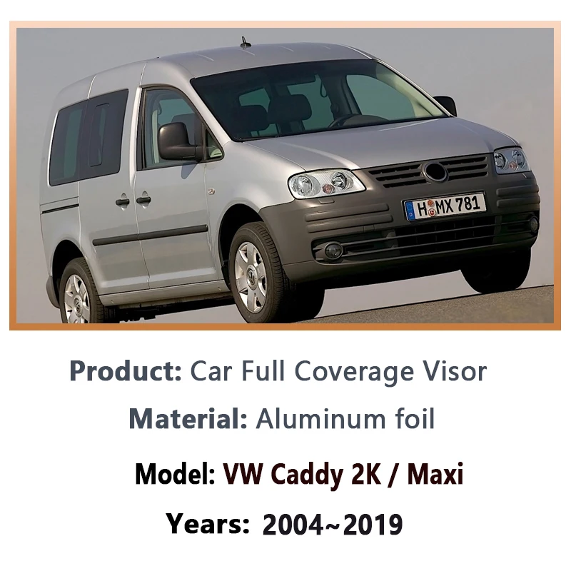 Car Window Sunshade For VW Caddy 2K Volkswagen Maxi MK3 2004~2019 2015 Anti-UV Visor Blind Cover Interior Parts Auto Accessories