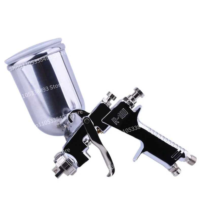 W-101 Pneumatic Paint Spray Grab R100 Up and Down Pot Car Furniture Wood Topcoat High Atomization Spray Paint Gun