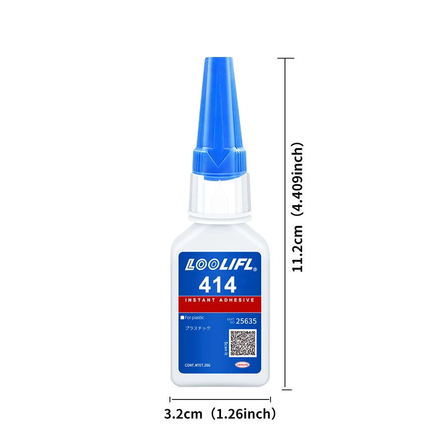 414 Glue Instant Fast Adhesive 20ML Bottle Stronger Super Glue Multi-Purpose Fix Super Strong Liquid Colorless Adhesive Glue