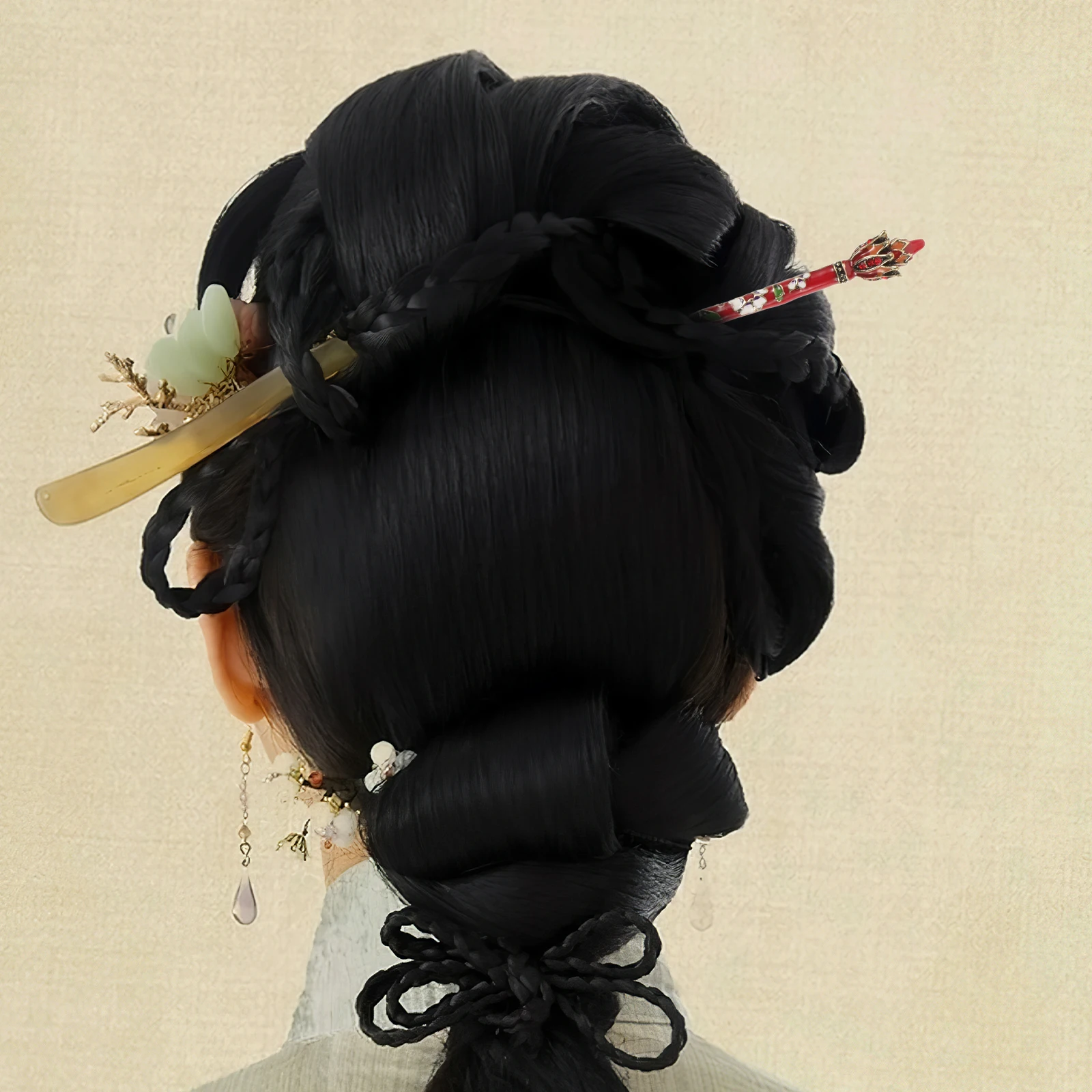 

2pcs Sticks Chinese Court Style Hair Chopstick Women Accessories Cloisonne Zinc Alloy Hair Bun Chopsticks Long Durable
