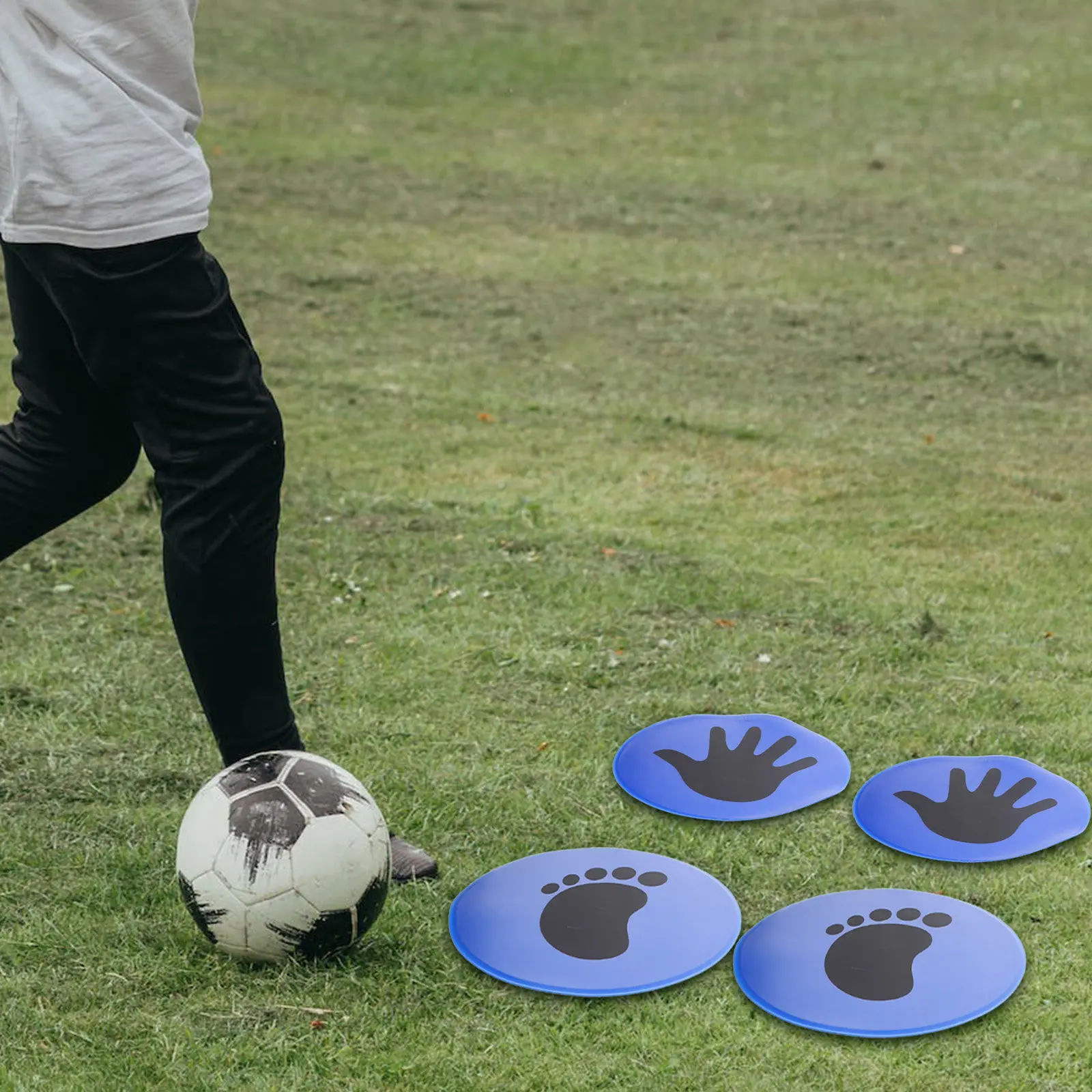 2Pairs Soccer Training Markers Eye-Catching Floor Spot Markers Football Training Equipment for Agility Coordination and Outdoor