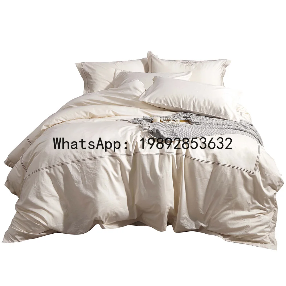 PYJ 80s Hotel Linen Natural Horse Cotton Four-piece Set