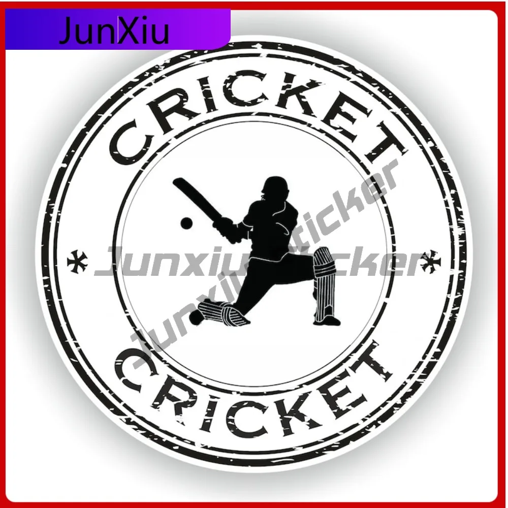 

Cricket Sports Round Seal Stickers Waterproof Vinyl Decals Custom Van Stickers And Decals Camping Car Decoration Accessories Pvc