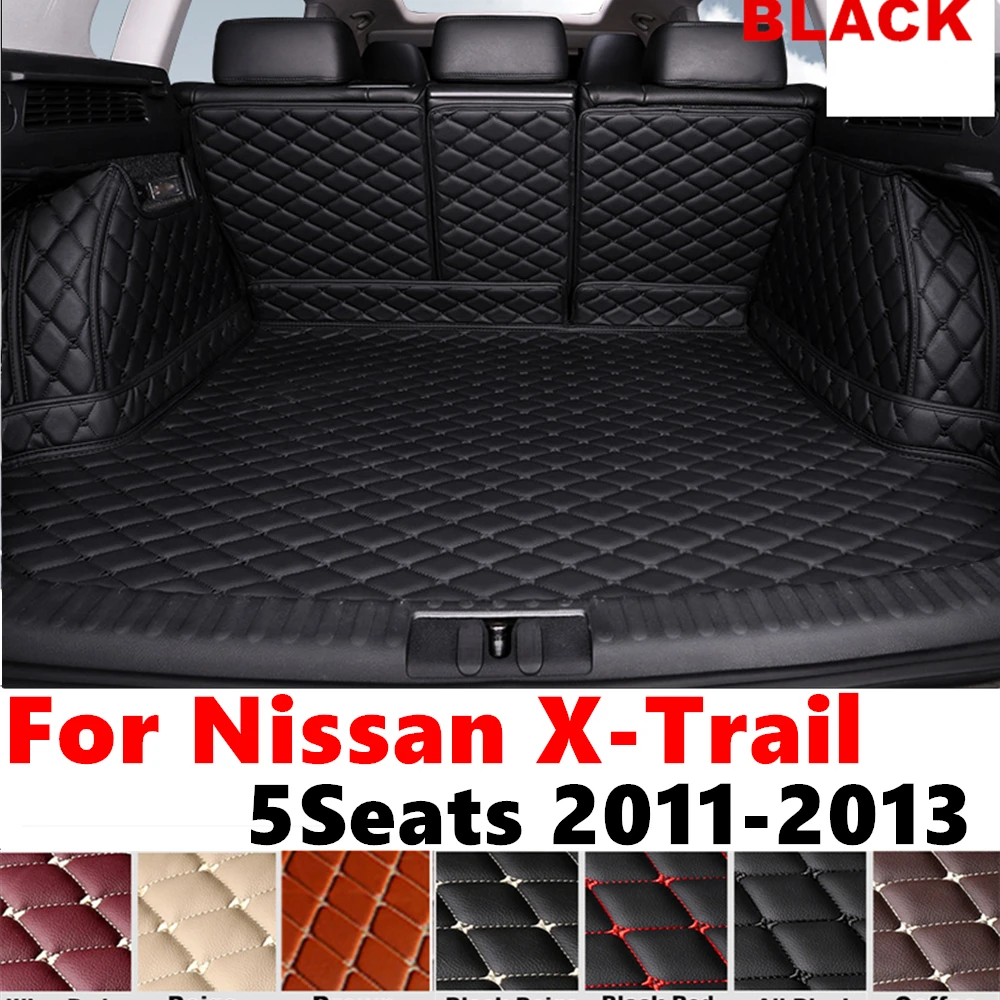 Full Set XPE Car Rear trunk mat for Nissan X-Trail 5Seats 2013 2012 2011 Cargo Liner Protect Cover Tail Boot luggage Pad Carpet