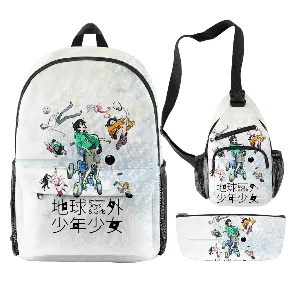 

Classic Popular Funny The orbital children 3D Print 3pcs/Set pupil School Bags Travel Laptop Backpack Chest Bag Pencil Case