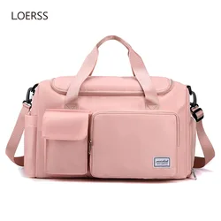 LOERSS Large Capacity Folding Travel Bags Waterproof Luggage Handbag Nylon Multifunctional Travel Duffle for Women Yoga Gym Bags