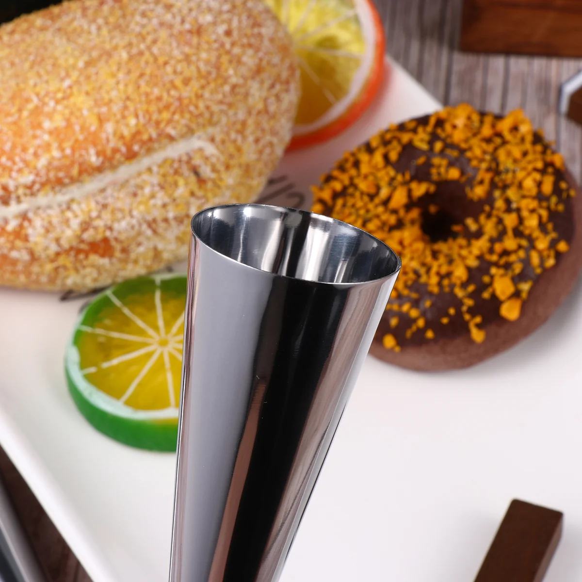 

9 Pcs Nonstick Pastry Horn Baking Cone Conical Shaped Croissant Mould Food Grade Stainless Steel Reusable Safe Bread