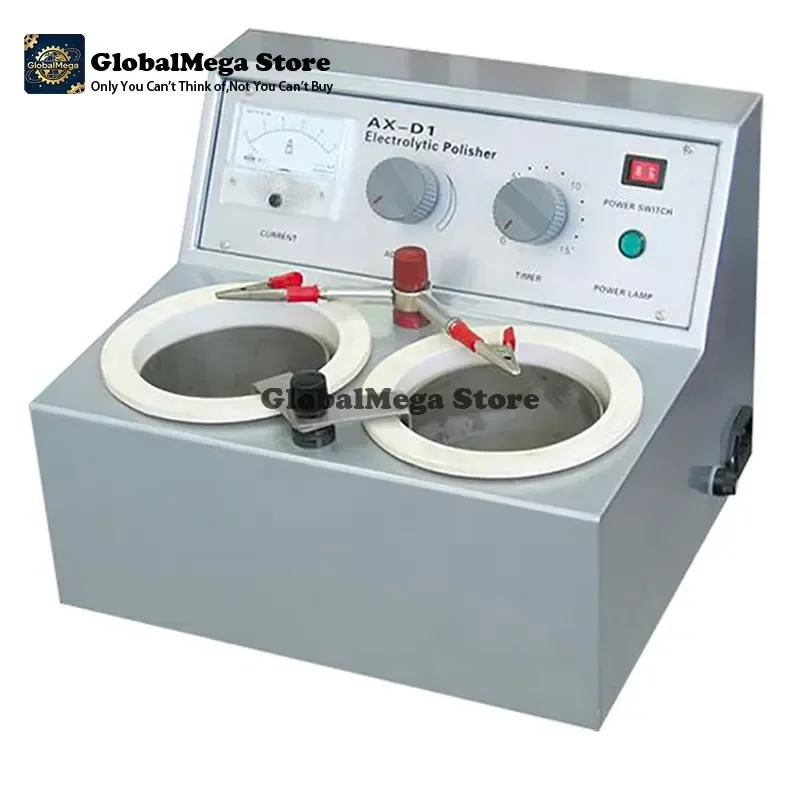 2026 Latest Electrolytic Polishing Machine AX-D1 for Lab Equipment Plaster Model Making Dual Water Bath Polisher Lab