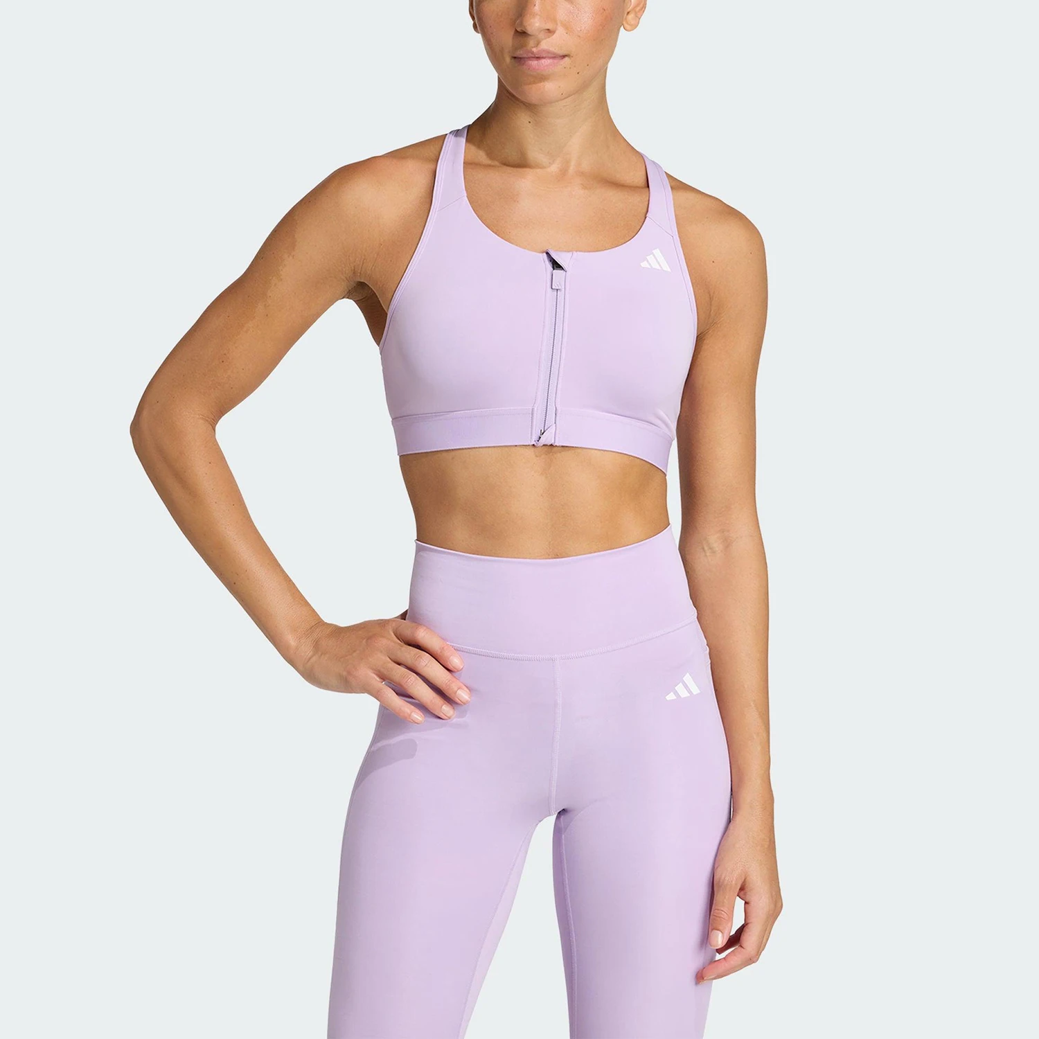 Adidas genuine MAB new women's light purple fitness training sports bra JW2696