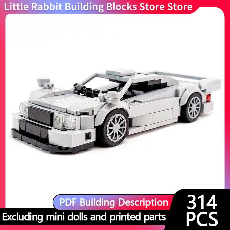 Speed Hypercar Model MOC Building Bricks CLK GTR Classic Supercar Modular Technology Gifts Holiday Assemble Toy Suit  Ideal Gift