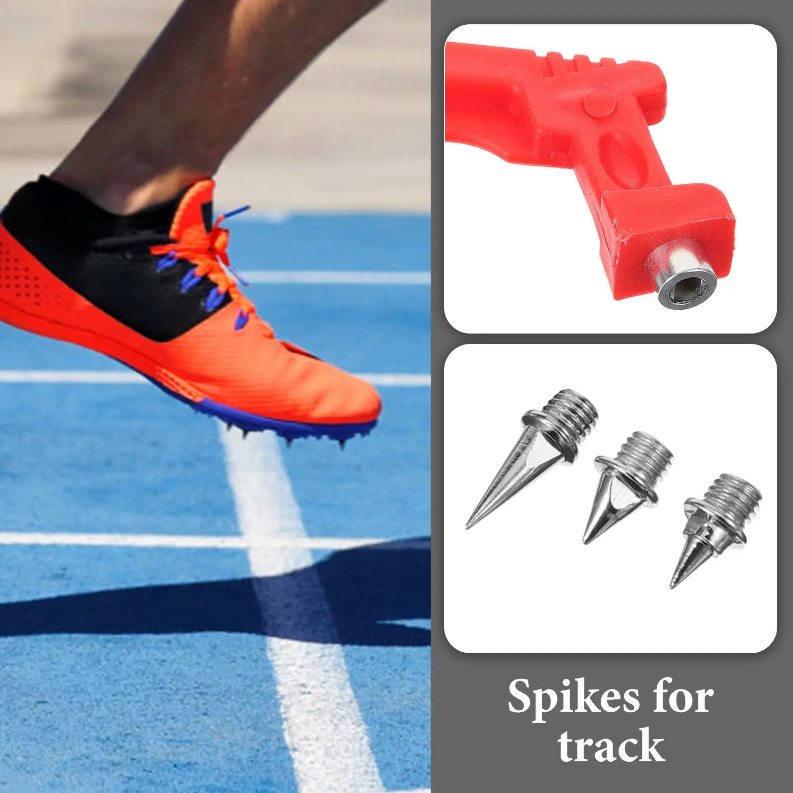 1Set Tiny Cone Metal Spikes for Track Shoes Jump Spikes for Running Sprinting Field Events Track and Field Competition Training