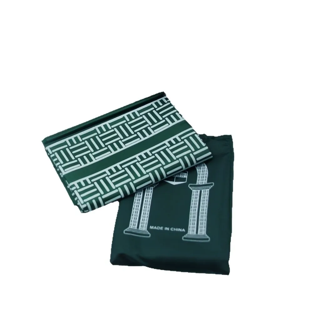 Portable Polyester Prayer Mat Print Easy Carrying Muslim Prayer Mat Waterproof Lightweight Pocket Rug Daily Prayer